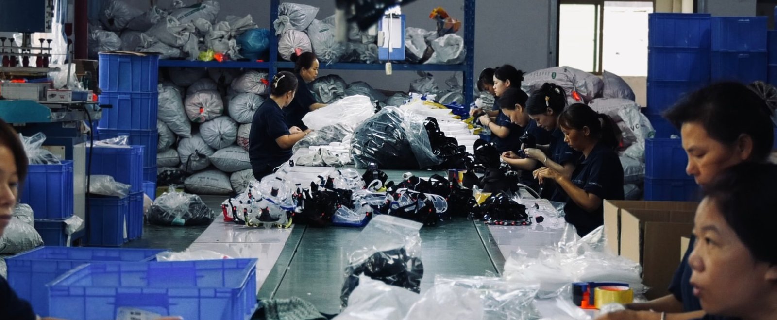 diving mask production line